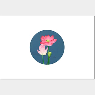 Minhwa: Lotus Flowers B Type Posters and Art